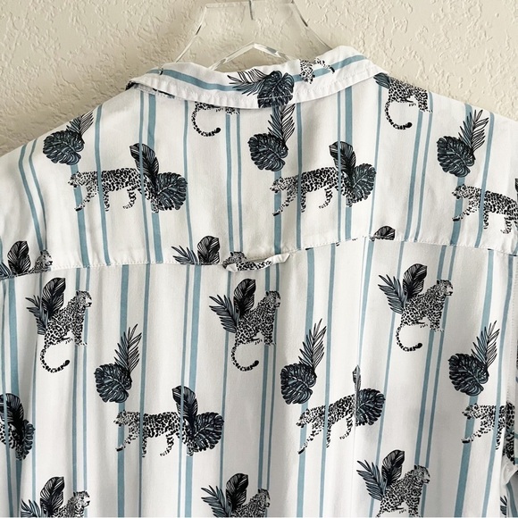 ASOS Soul Star England Short Sleeve Button Down Animal Print - Picture 11 of 12